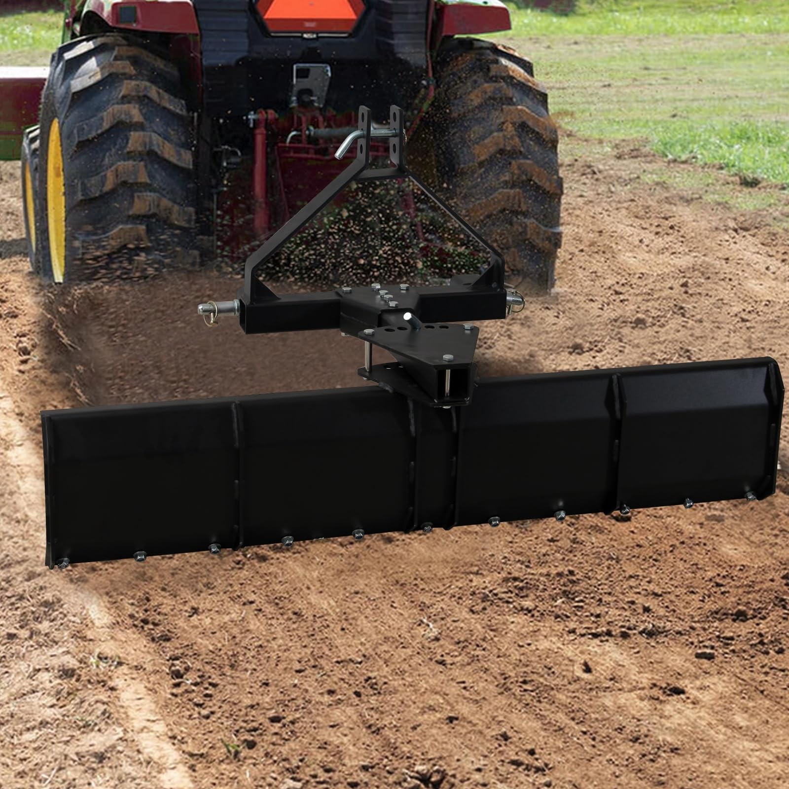 3 Point Rear Grading Blade for Tractor Cat 0 & Cat 1 Scrpaer Steel 52″ Width US