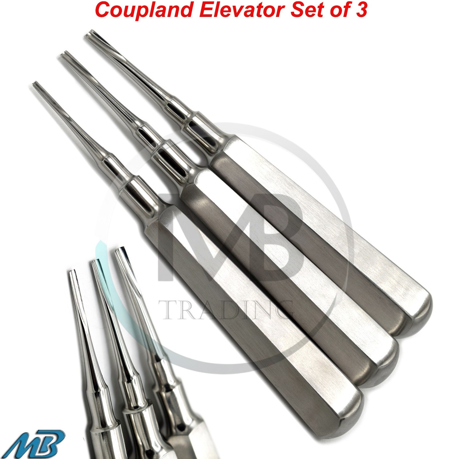 Dental Elevators Coupland Elevators Set of 3 Extracting Extraction Instruments