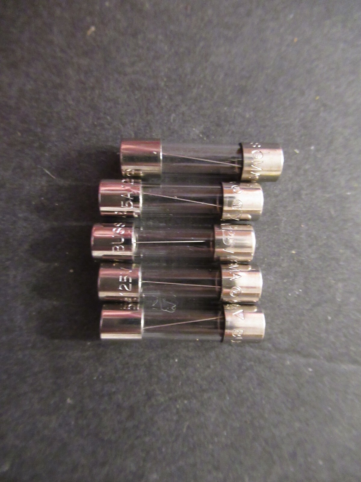 Five (5) Buss GMA-5A GMA 5A BUSSMANN FUSES 5A 125V 5 x 20mm FAST BLOW NEW NOS