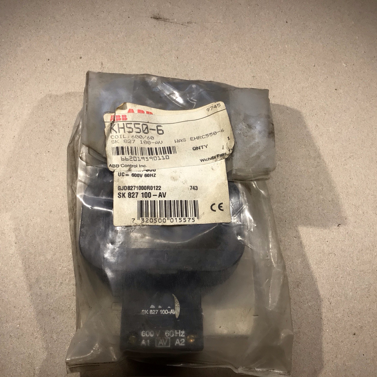 ABB/ASEA Coil KH550-6 COIL 600 VOLT AC [NEW ]