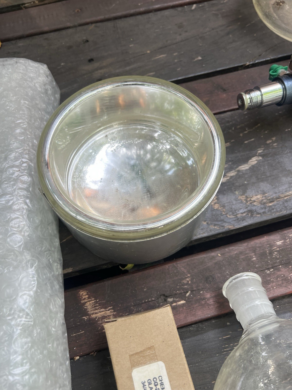 Chemglass Pyrex 5000 ML 12000 ML Lab Flasks Round Boiling Glass Lot