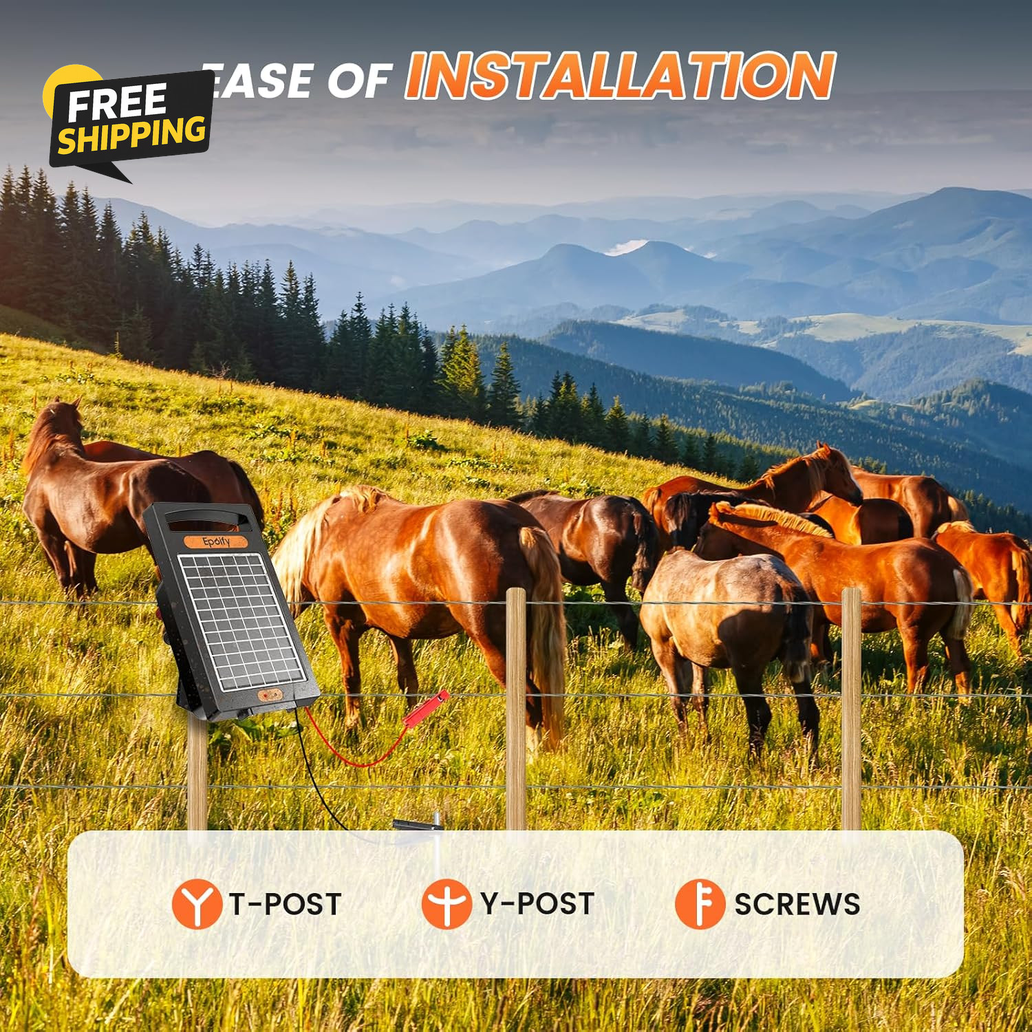 24H Uninterrupted Protection Solar Fence Charger 10 Miles Electric Fence Charger