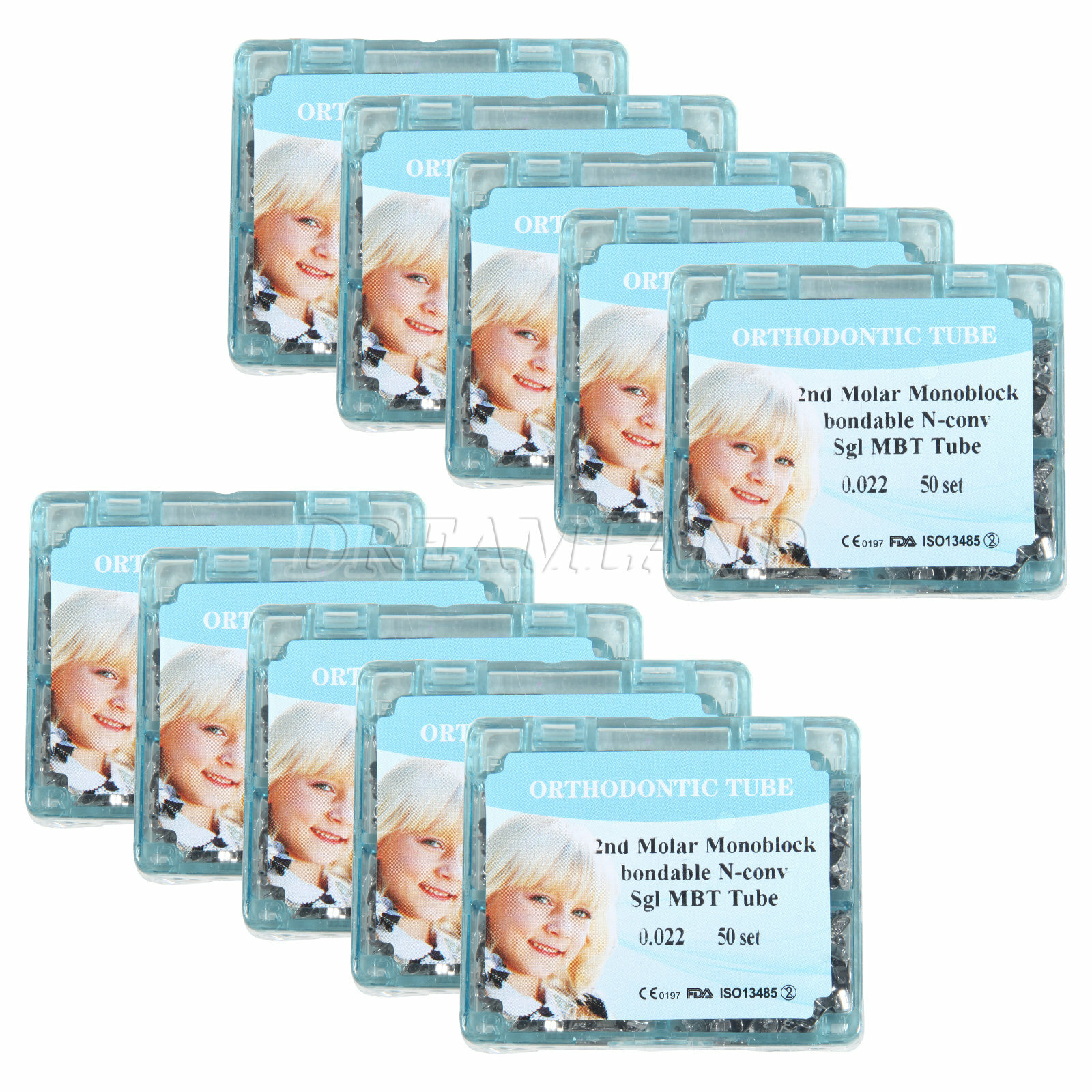 10 PACKS Dental Orthodontic Monoblock Buccal Tubes 022 2nd Molar MBT Tube FDA