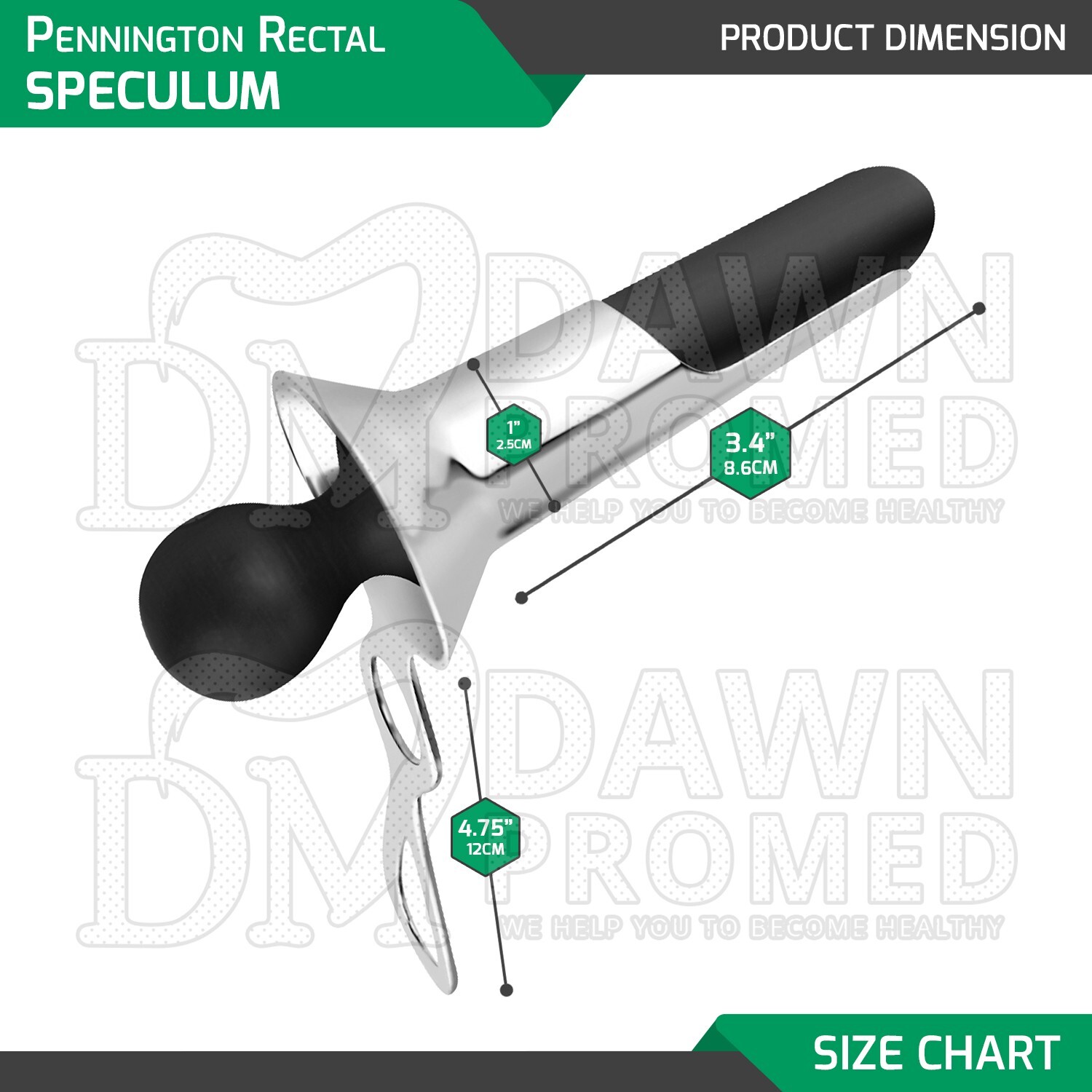 Pennington Rectal Speculum 3 3/8″ Long W/Obturator OB/Gyn Surgical Instruments