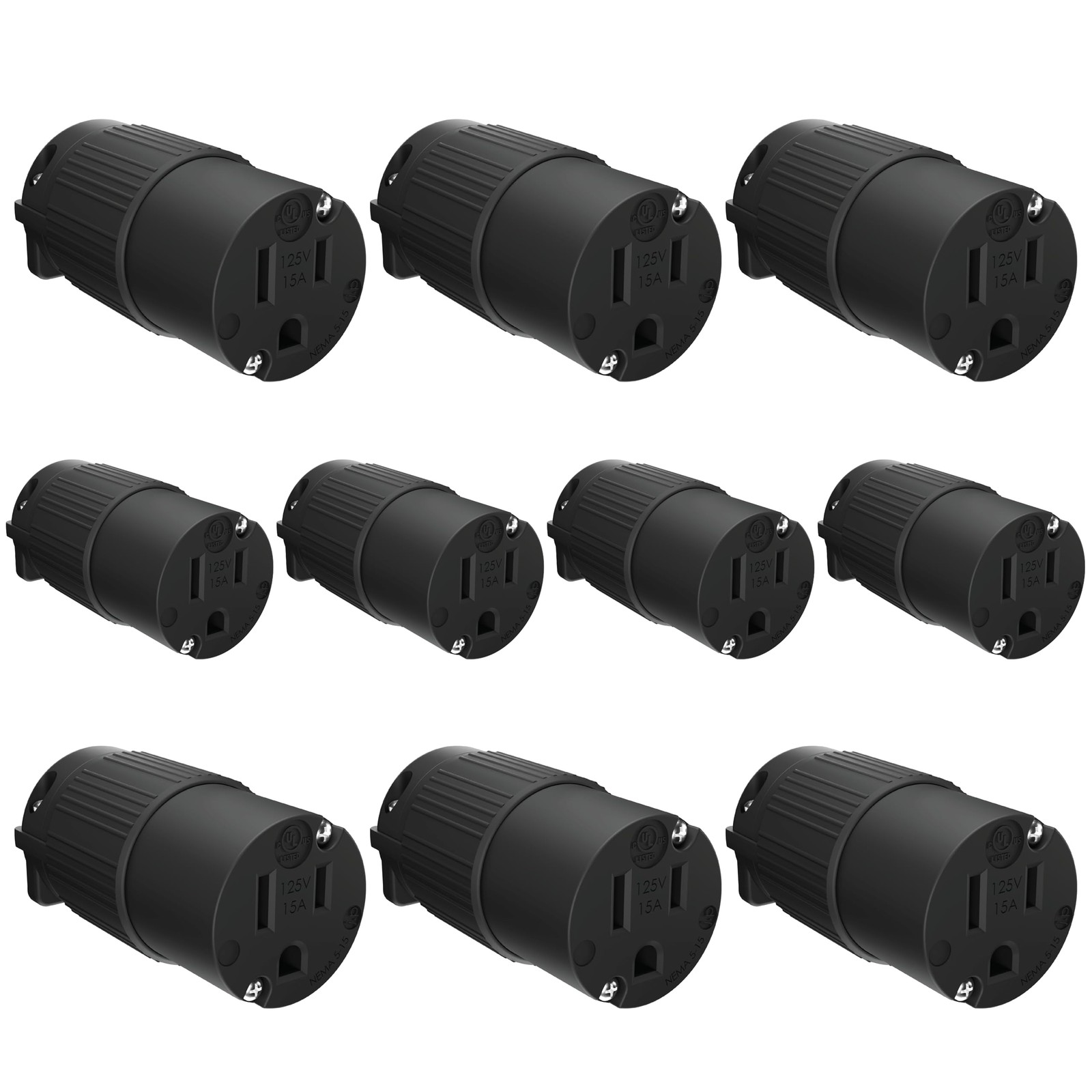 Journeyman-Pro 515CV 15 Amp 120-125 Volt, NEMA 5-15R, 2Pole 3Wire, Straight B…