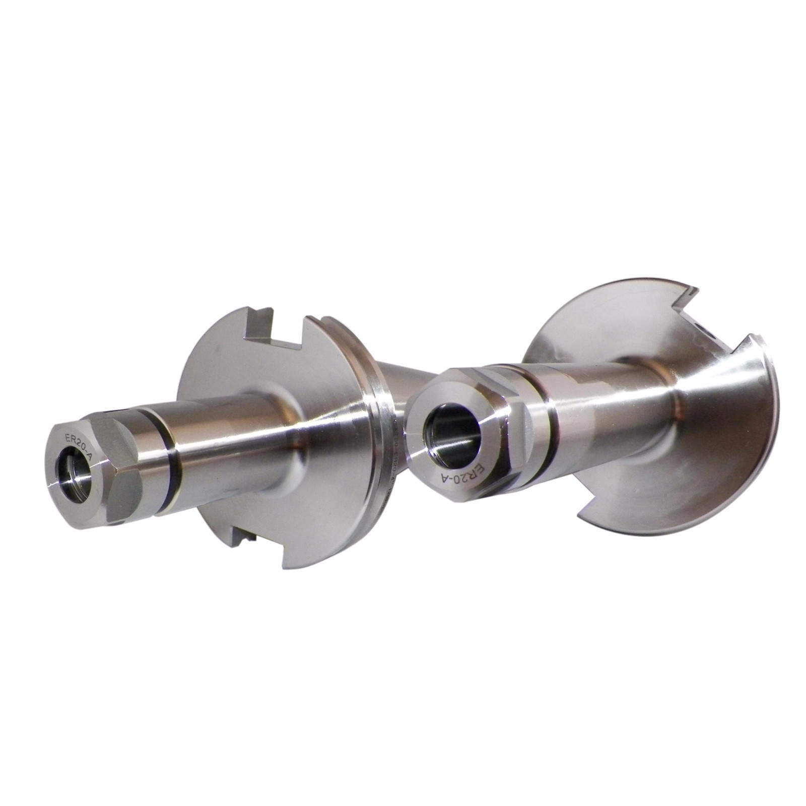 CAT50 ER20 Collet Chucks 2 Pcs w Proj. 4″-6″ Balanced G2.5 @10,000 RPM Prime