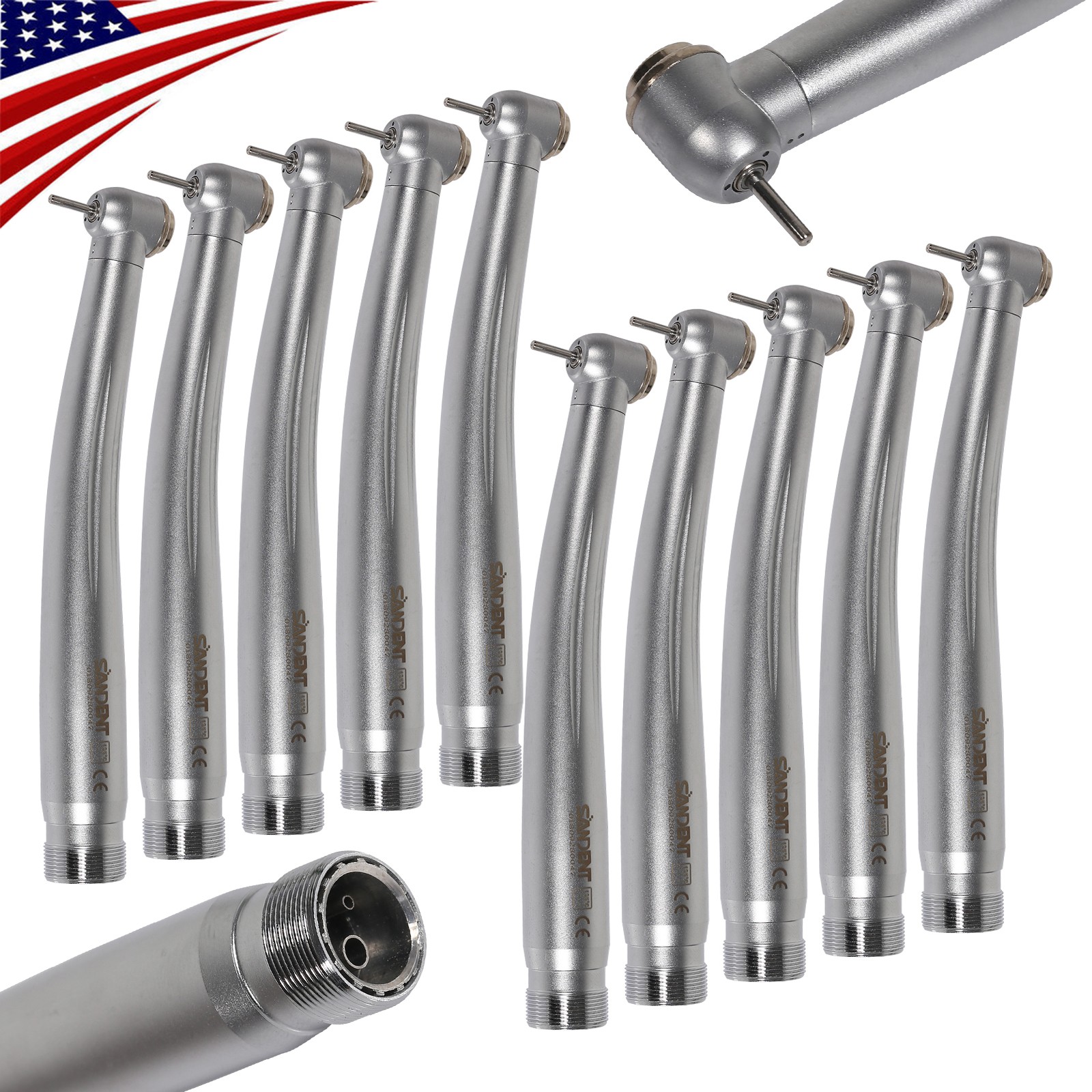 10X NSK PANA MAX Style Dental High Speed Handpiece Push Button 2 Holes Borden