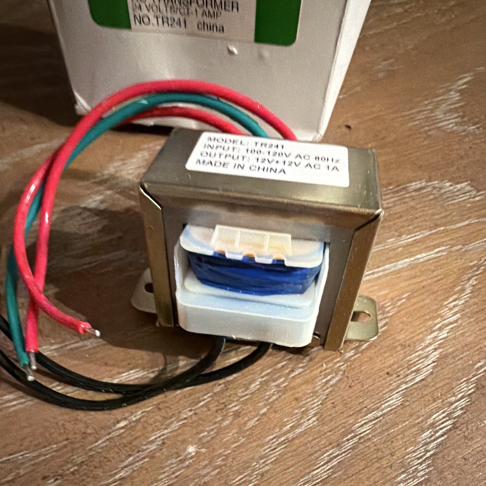 Philmore TR241 Power Transformer 100-120V 60Hz In 12V+12V AC Out 1A