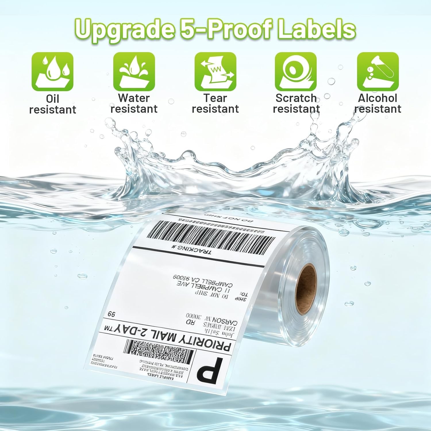 4×6 White Thermal Shipping Address Labels Roll Labels 250 Count Thermal Labels