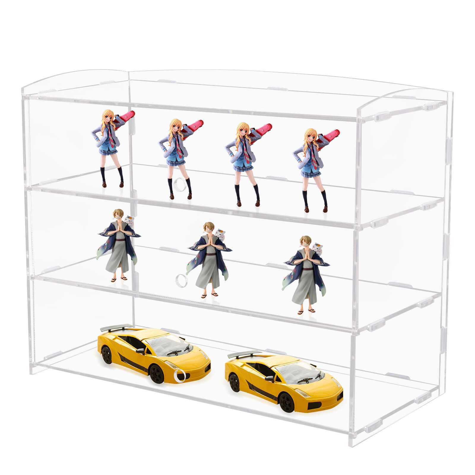 3-Tier Clear Acrylic Display Case 18.7 × 8.5 × 14.8 in For Funko Pop