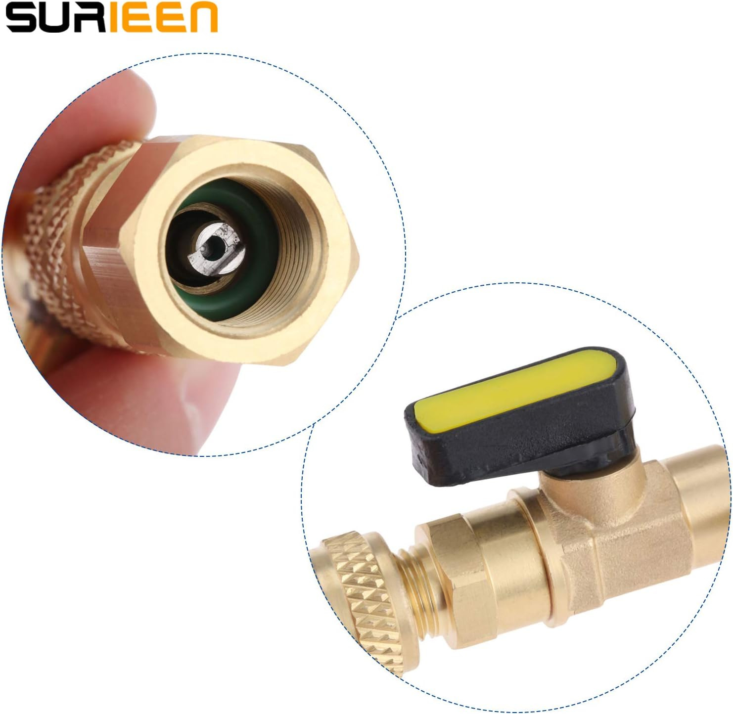 R410A R22 Valve Core Remover Installer Tool with Dual Size SAE 1/4 & 5/16 Port &