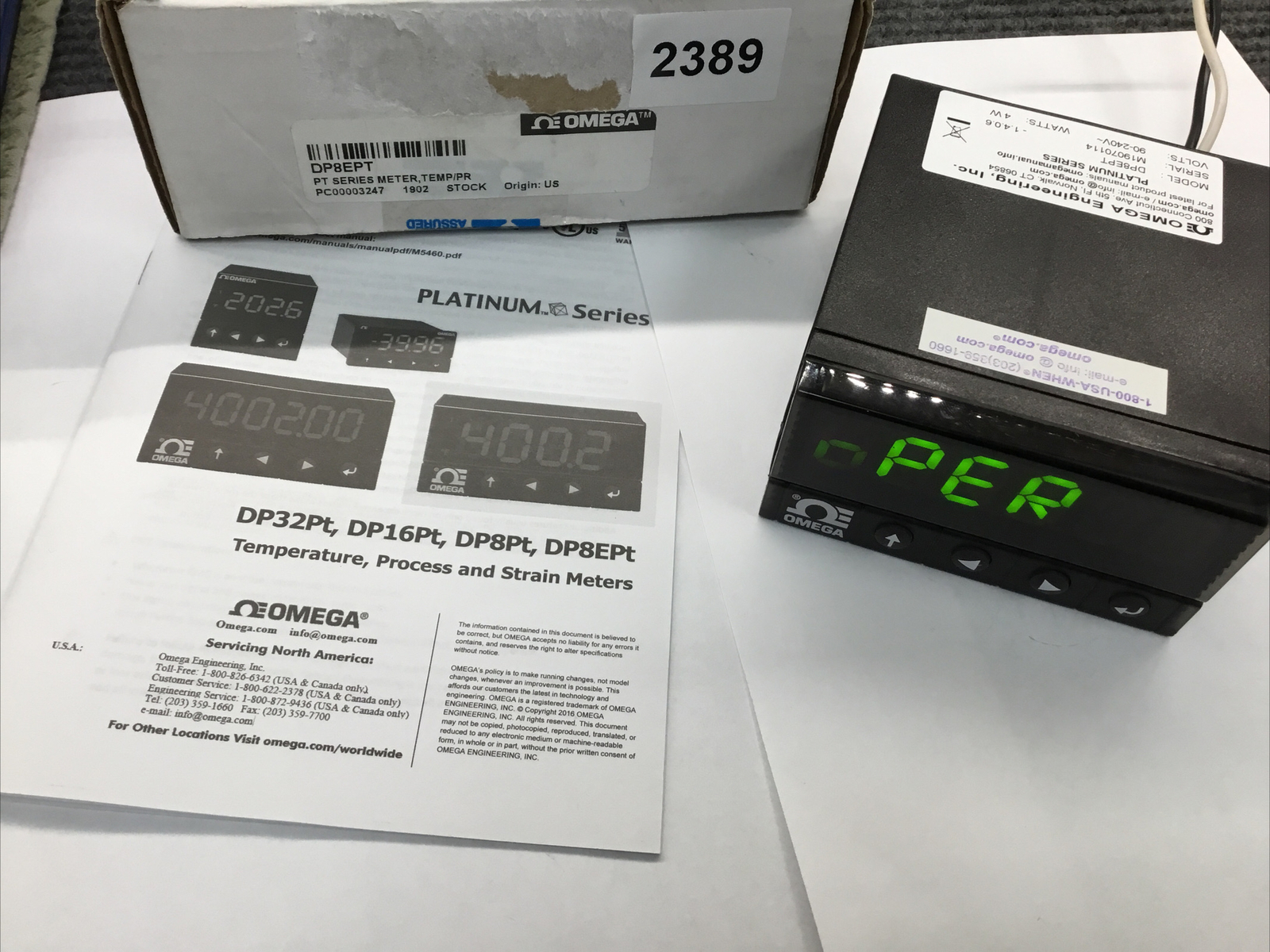 Process Controller Platinum Series 1/8 DIN 90 to 240 Vac Inputs & Outputs USB