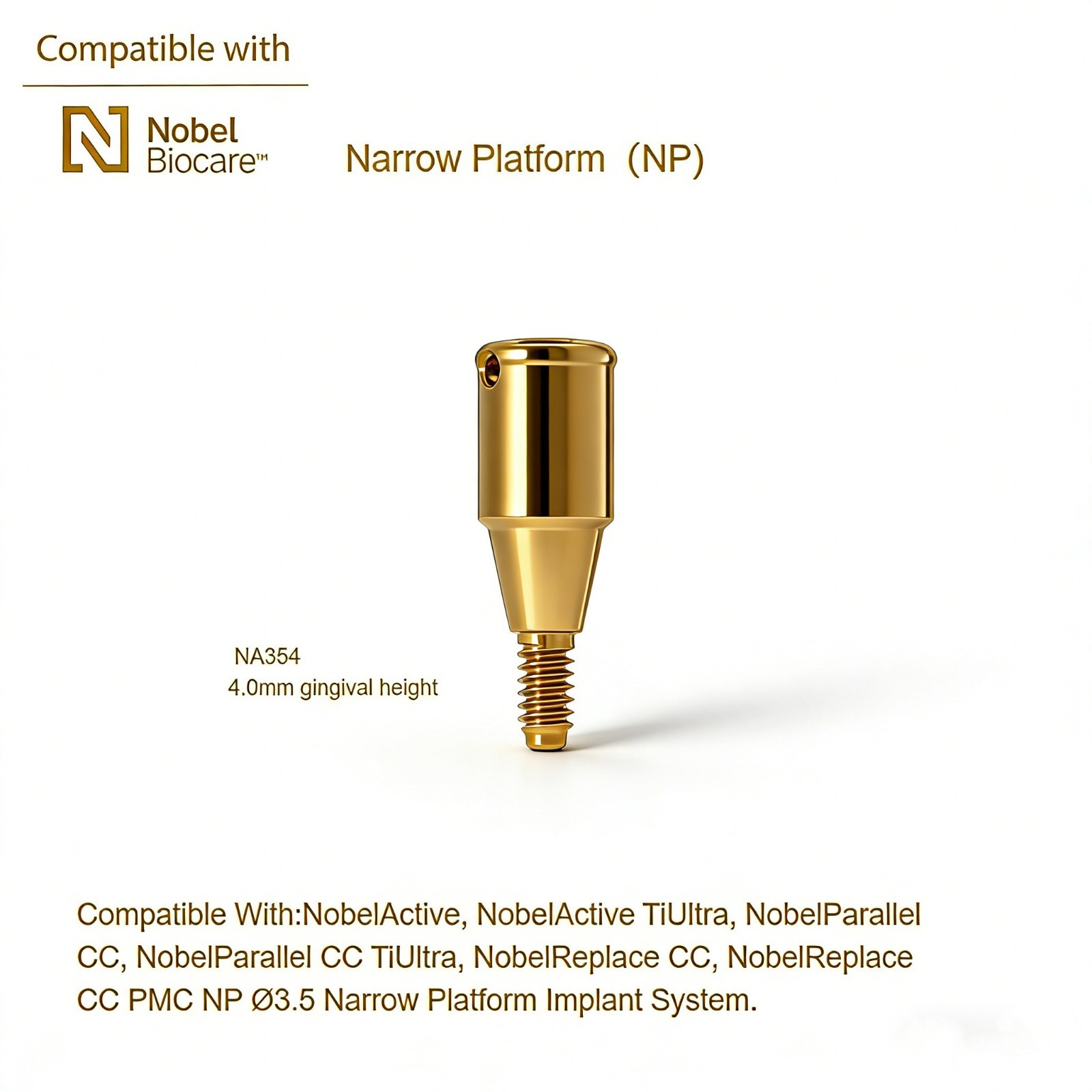 US Dental Ti Abutment NP fit Zest Locator for NobelBiocare NobelActive Implants