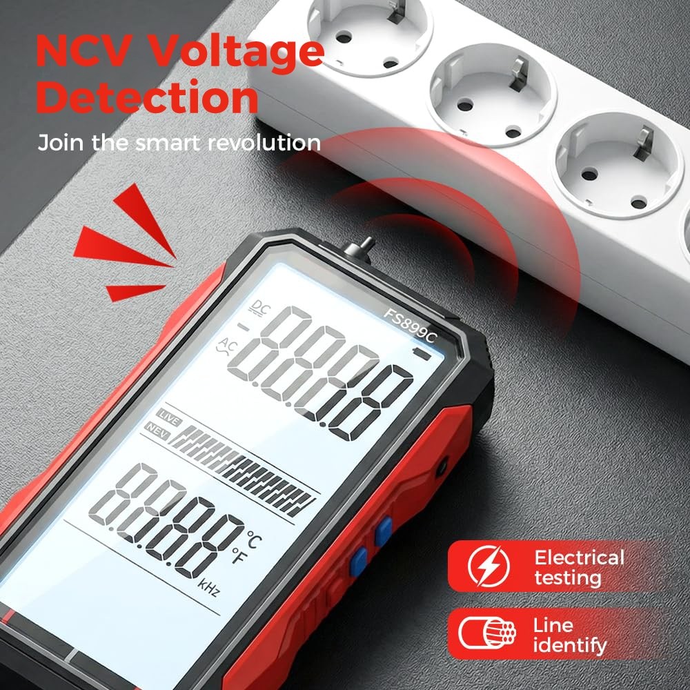 USB Rechargeable Digital Multimeter 6000 Counts Large Color Screen & Backlight