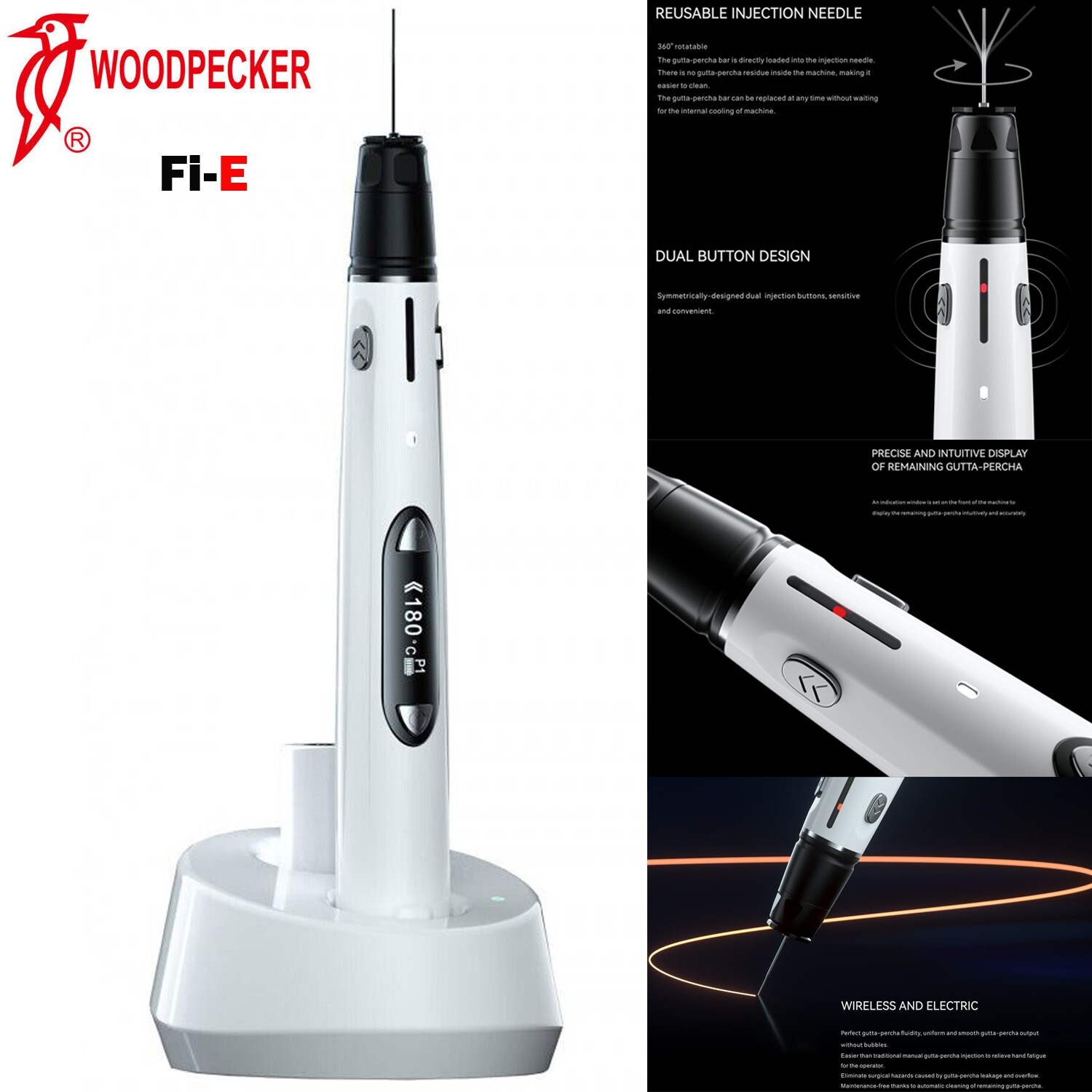Woodpecker Dental Fi-E Cordless Gutta Percha Endo Obturation System with Needles
