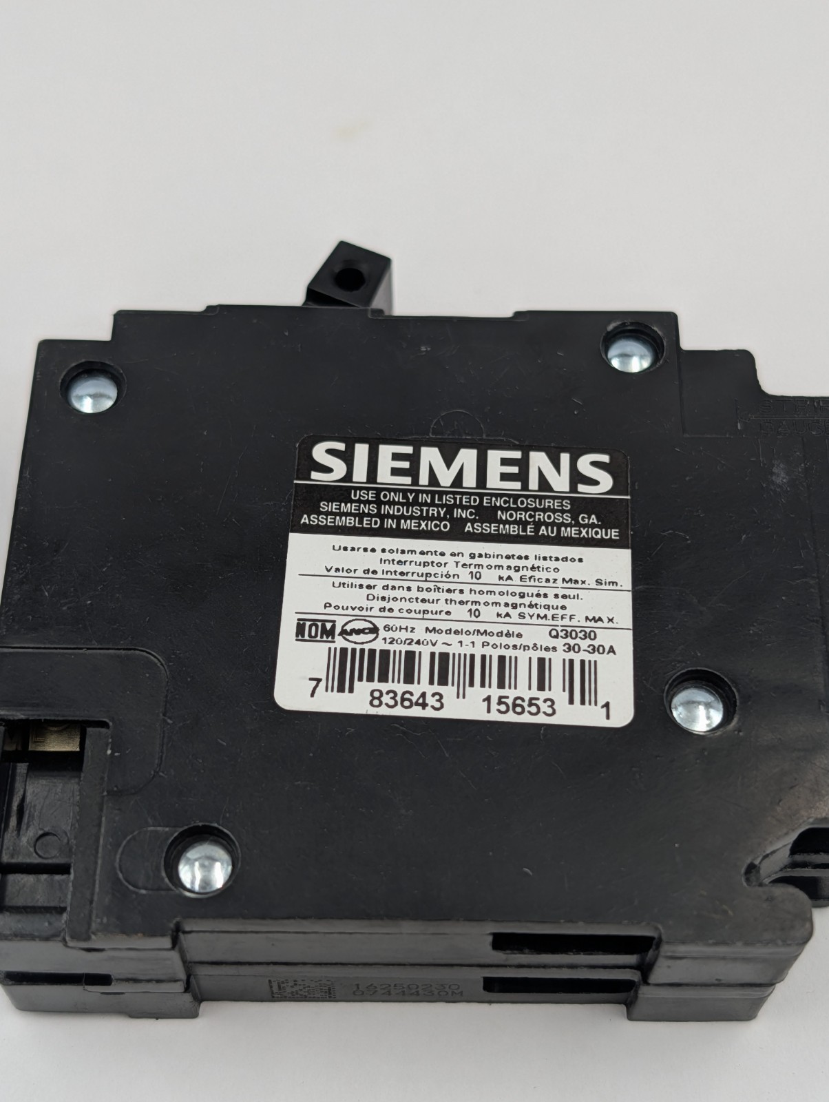 Siemens Q3030 Type QT Tandem 30A 30 Amp Single Pole Circuit Breaker New