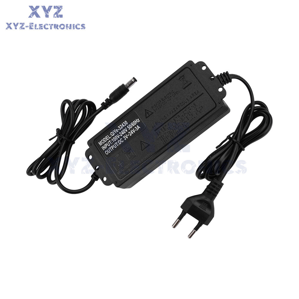 AC100-240V to DC3-24V 3A 5A Adjustable Voltage Power Adapter Switch Power Supply