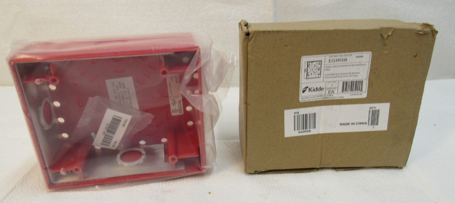 Kidde EG4RSB 4″ Wall Surface Mount Box Red