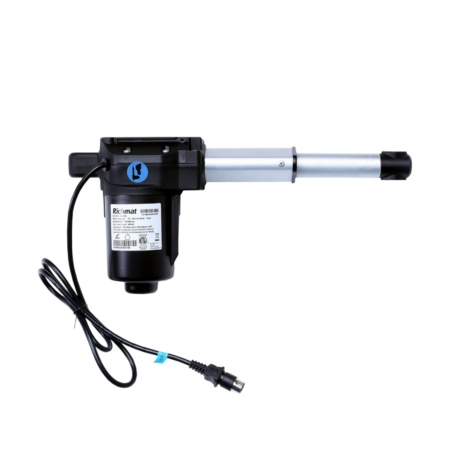 Adjustable Bed Foot Actuator Motor 8 Pin Richmat Model HJA58 Replacement
