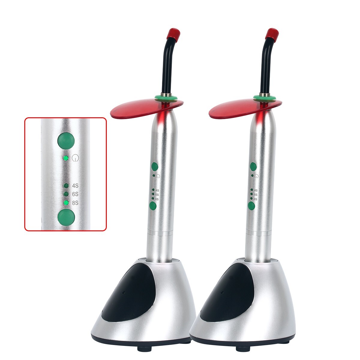 2 Sets Dental Orthodontic Wireless LED Curing Light Cure Lamp YS-C 2700mw/cm²