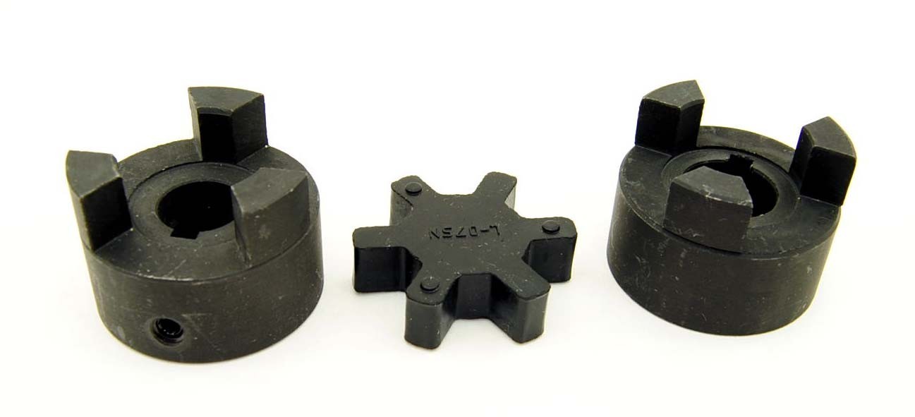 1/2″ to 3/4″ L075 Flexible 3-Piece L-Jaw Coupling Set & Buna-N NBR Rubber Spider