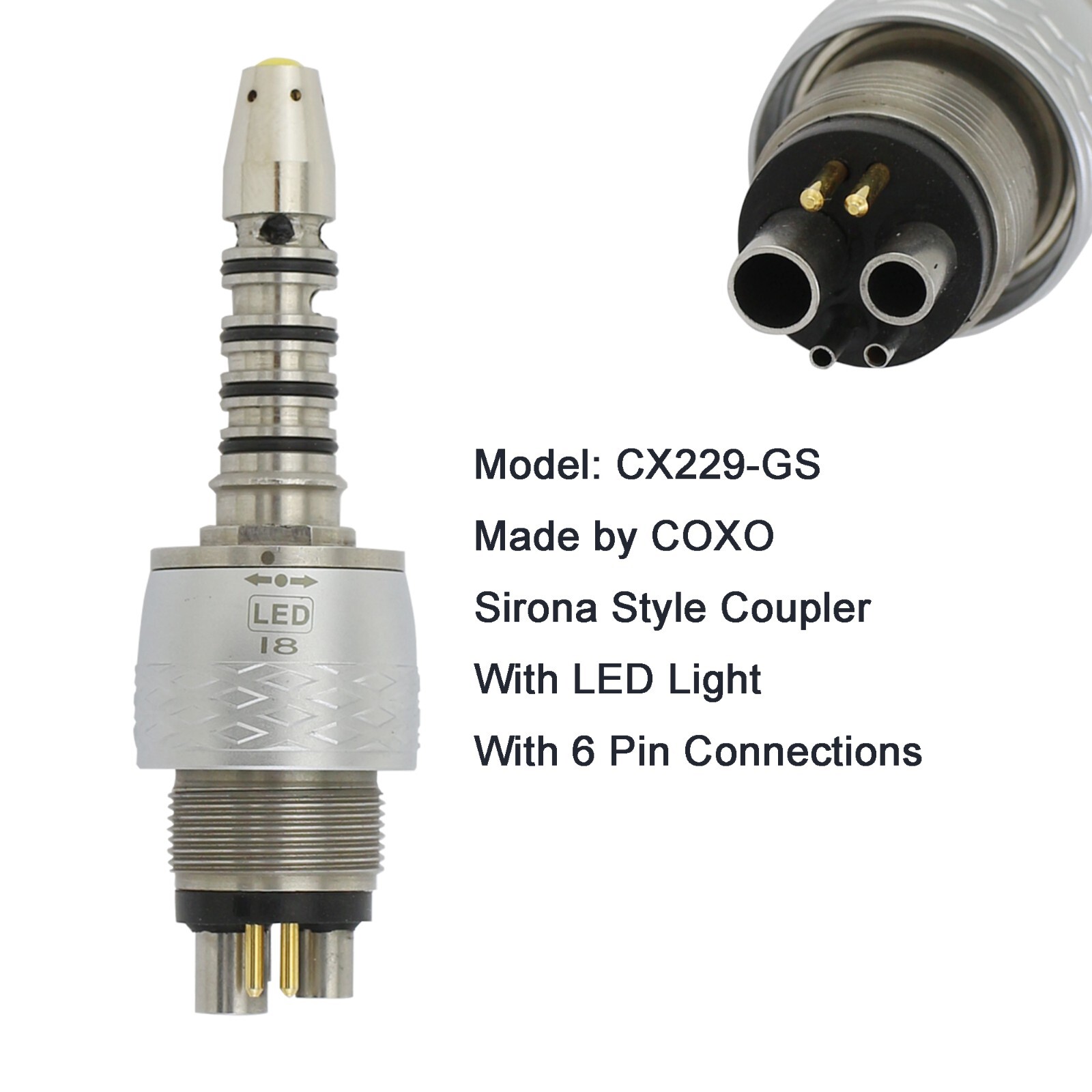Yabangbang COXO Dental Quick Coupler 2 4Hole 6 Pin for KAVO MULTIflex NSK Sirona