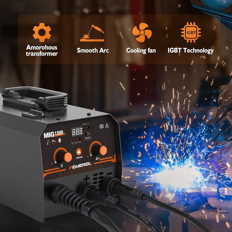 2 in 1 MIG MMA Welder Portable Flux Core Welding Machine DIY Home Repairs New