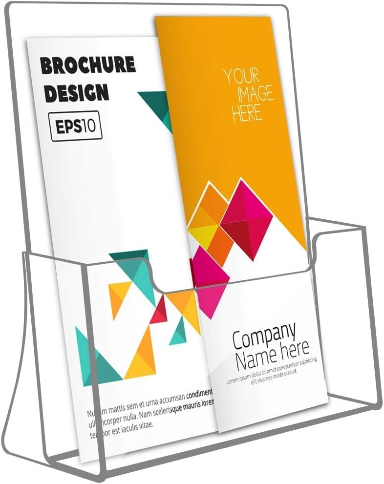 Clear Acrylic Brochure Holder Stand, 8.5×11 – 6 Pack