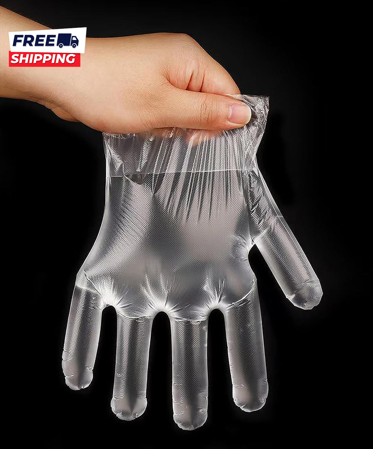 400 Count Disposable Poly Plastic Gloves for Cooking, Food Prep and Food Service