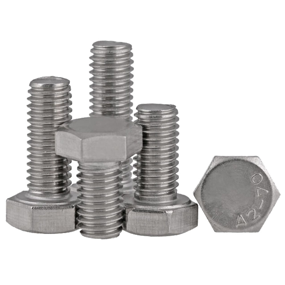 M3 Metric 304 Stainless Steel Full Thread Hex Bolts Hexagon Head Screws DIN 933