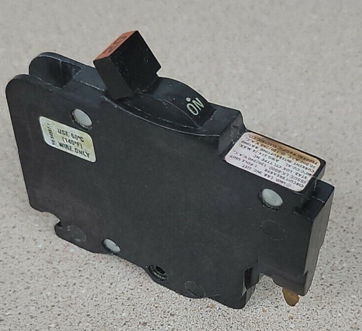 NC120 FPE 20 Amp 1 Pole Stab-Lok «Thin» Federal Pacific Breakers NC-120 RED
