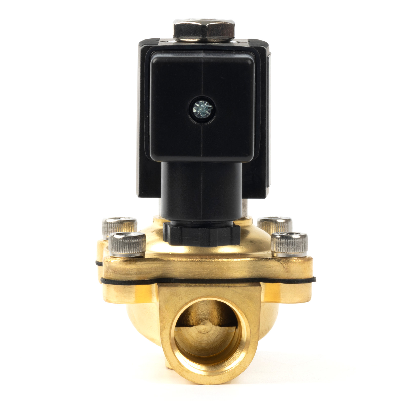 U.S. Solid 1/2 inch Brass Solenoid Valve VITON Seal 110V AC NC 145 psi