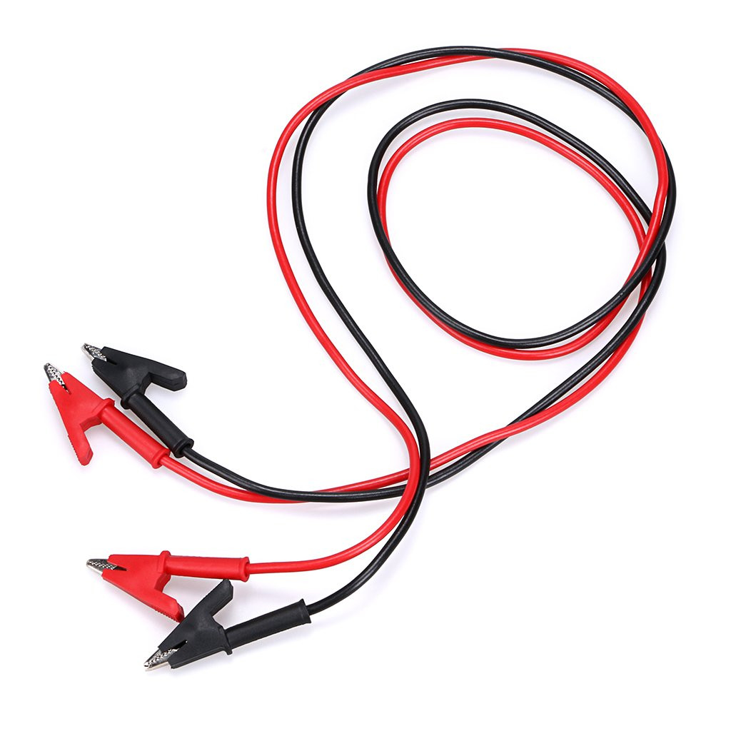 Dual Ended Crocodile Alligator Clips, 15A Test Lead Wire Cable with Insulators C