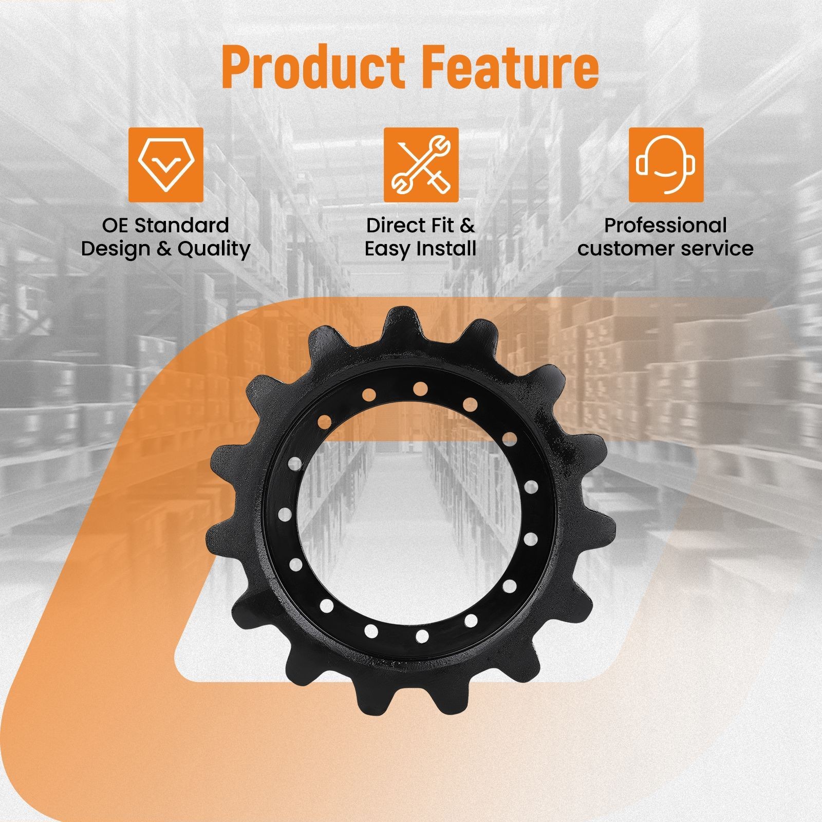 Undercarriage Drive Sprocket 7204050 For Bobcat T590 T595 For Gehl RT165