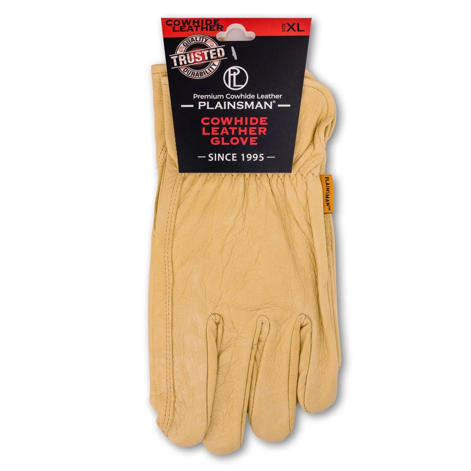 1 Pair Plainsman Premium COWHIDE Leather Gloves M-XL New with Tags