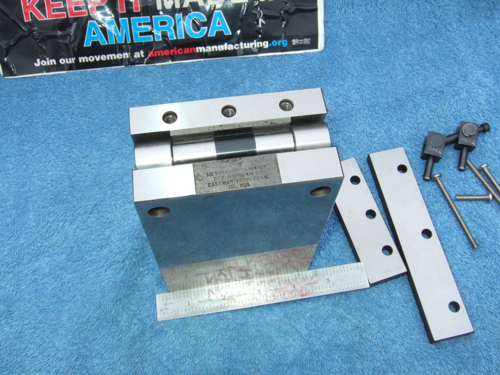 HERMANN SCHMIDT PNM4X6 Single Angle Adjustable Sine Plate Used $1150 WHEN NEW QA