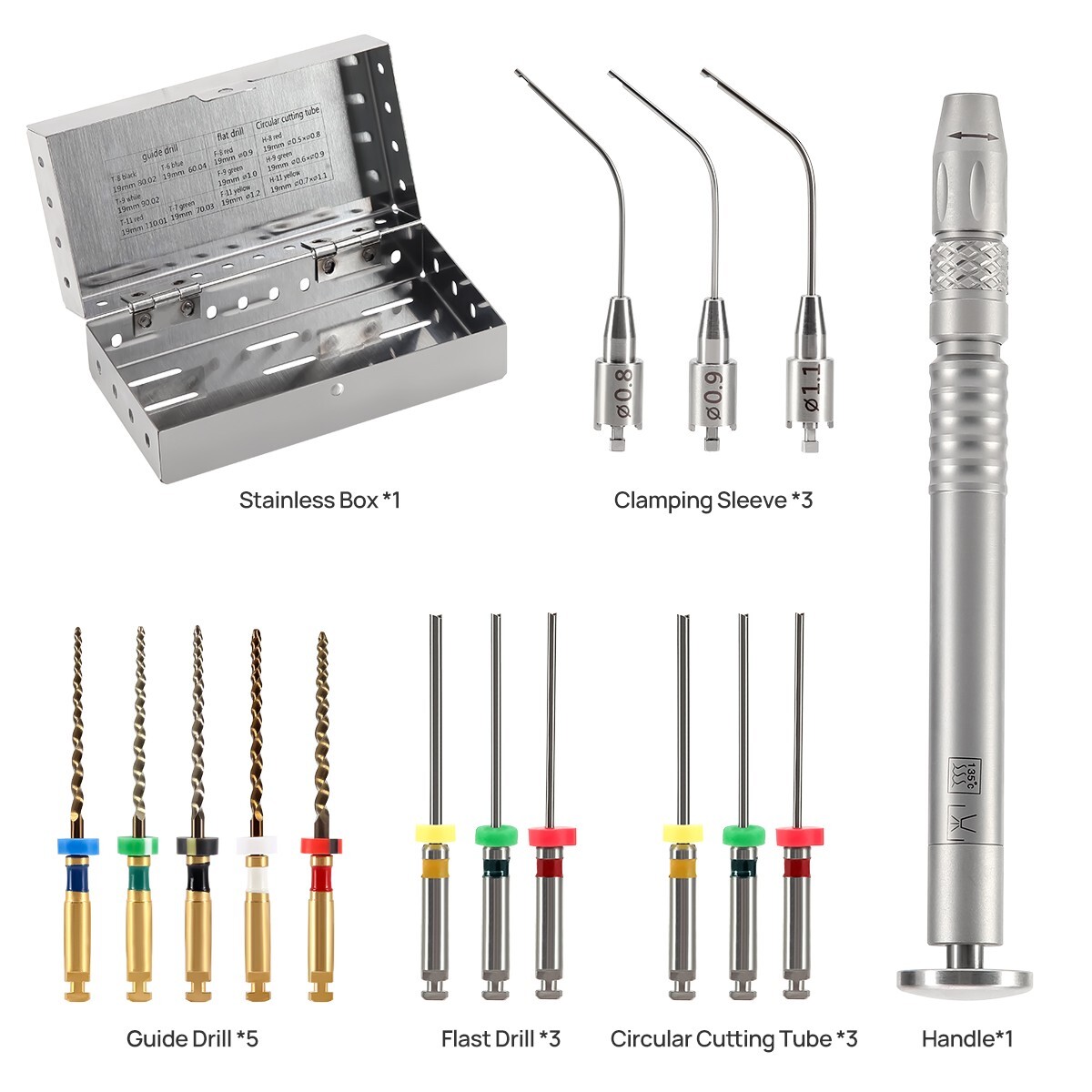 AZDENT Dental Broken File Extractor Endodontic Removal System Kit Endo Root
