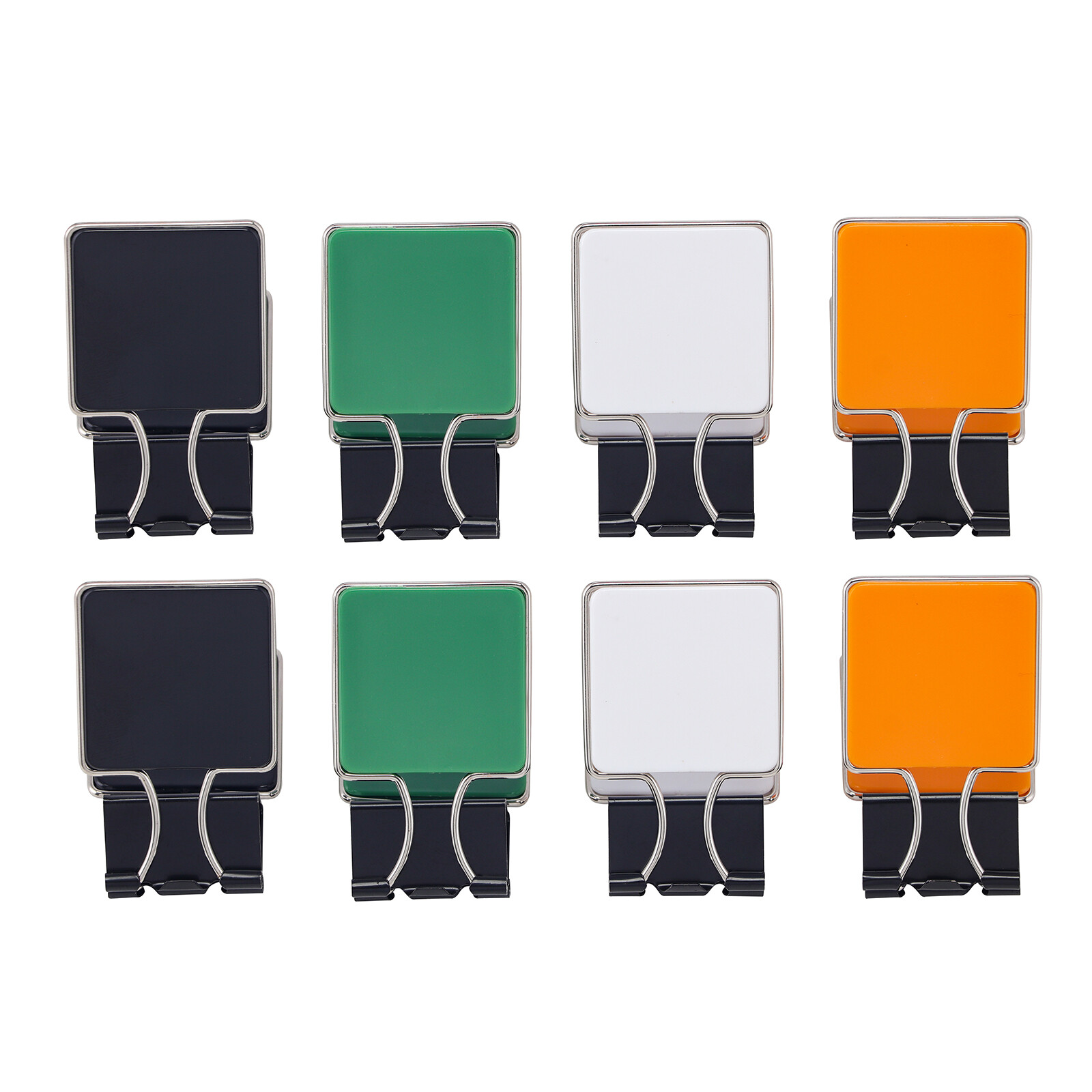 Square Metal Binder Clips 8 Pcs/Set Photo Notes Letter File Paper Clips
