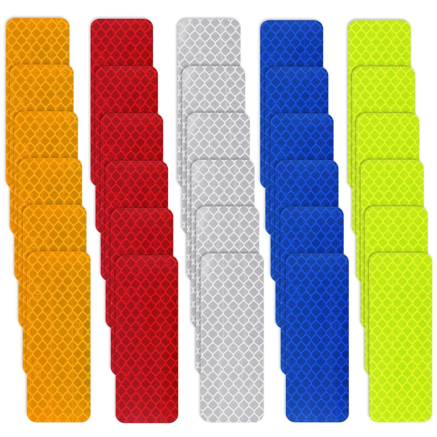 50Pcs Reflective Tape Waterproof Reflective Stickers Night Visibility Dot USA
