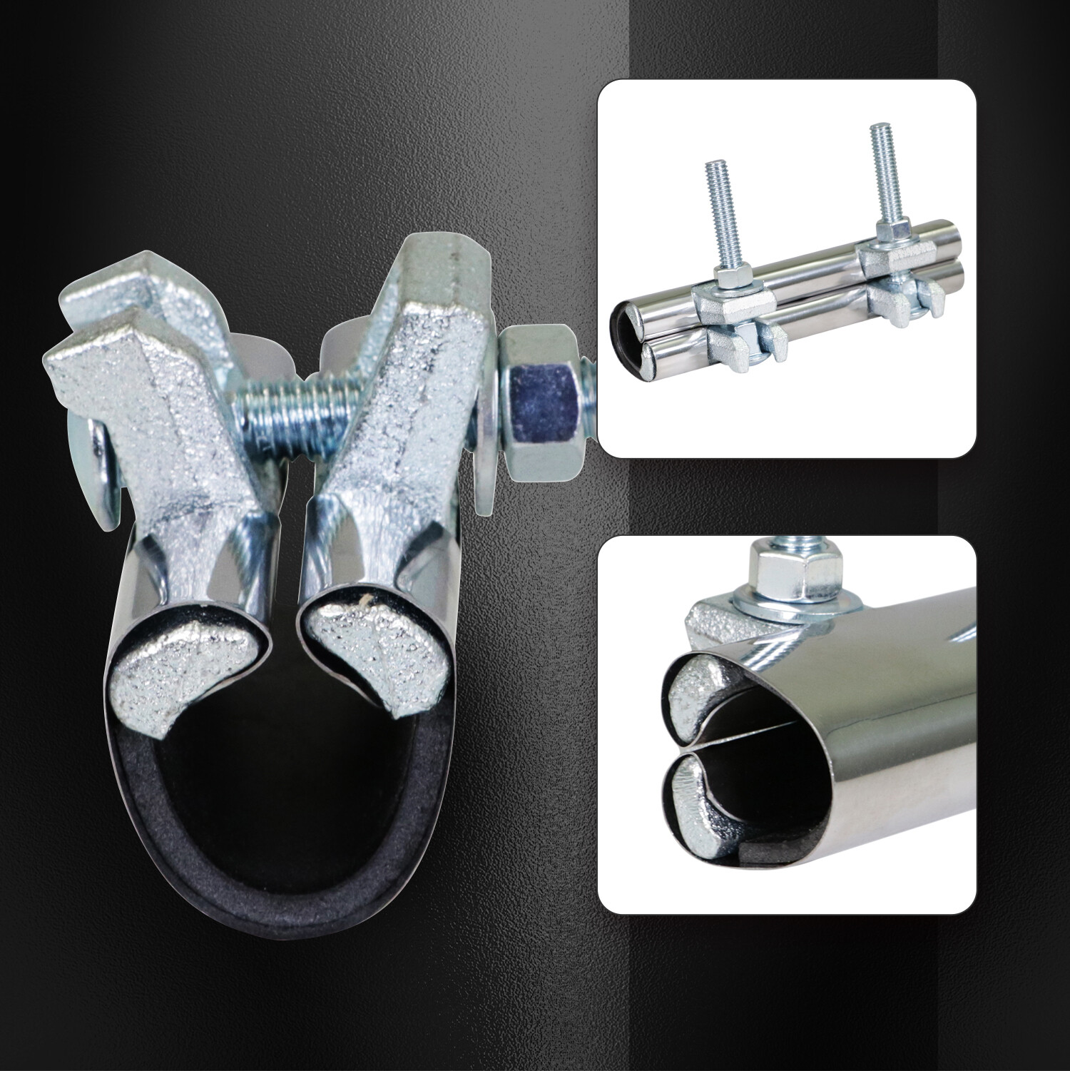 1 in. x 6 in. Long 2-Bolt IPS Pipe Repair Clamp, Stainless Steel