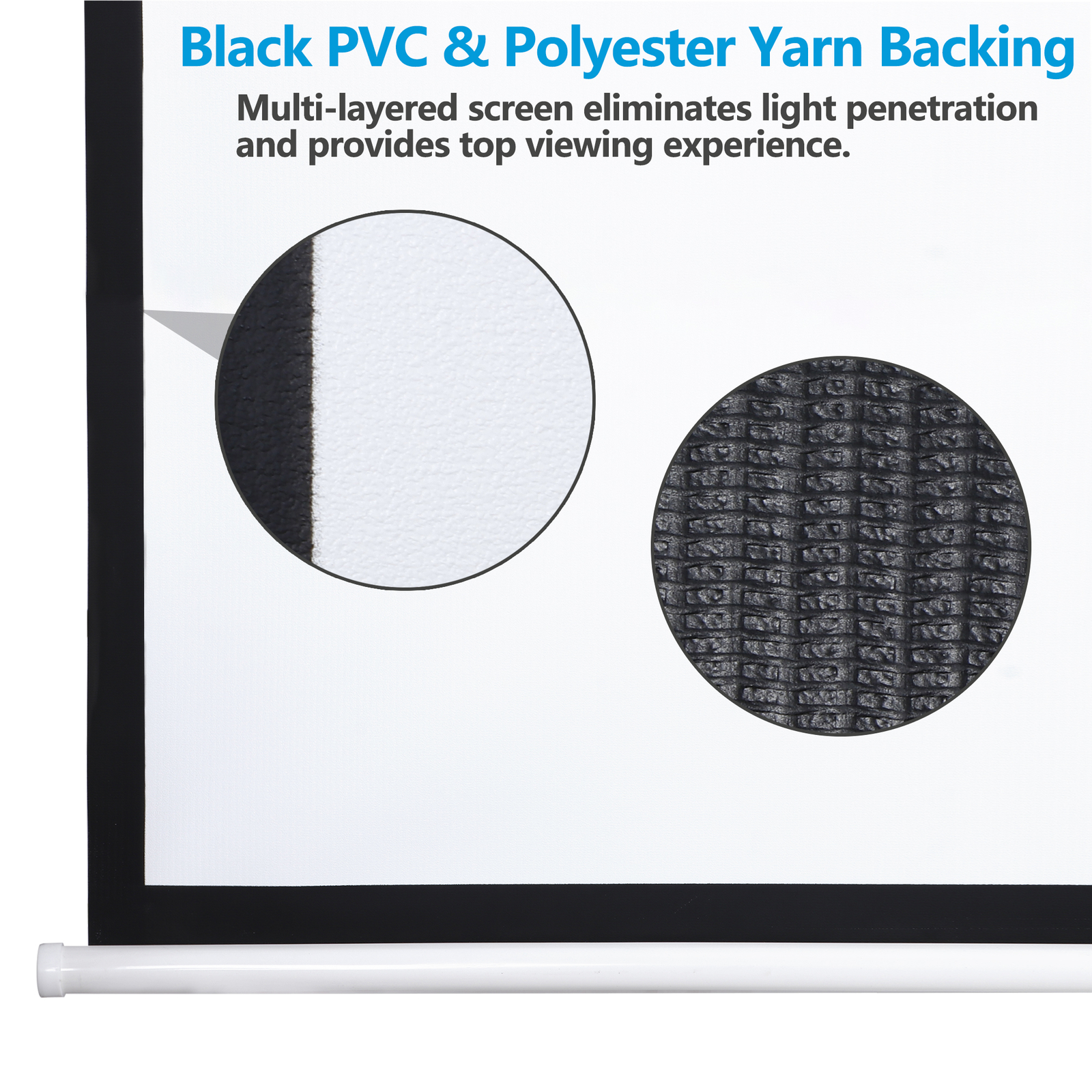 120» Projector Screen Projection Screen Manual Pull Down HD Screen 1:1 Format