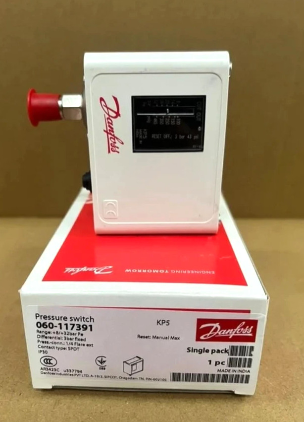 2PCS LOT -Danfoss 060-117391 Pressure switch, KP5 1/4 inch/IP30 060-1173 -NEW