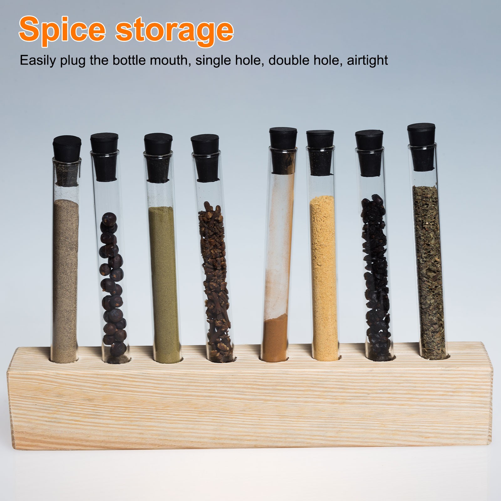 6Pcs 2-Hole Rubber Stopper Tapered Seal Tube Stopper Plug 24x18x25mm Black