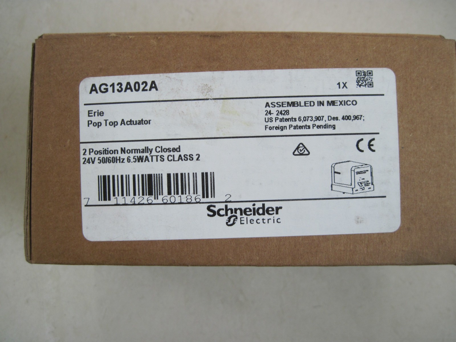 Schneider Electric AG13A02A Actuator 24V 6.5W 2-Position