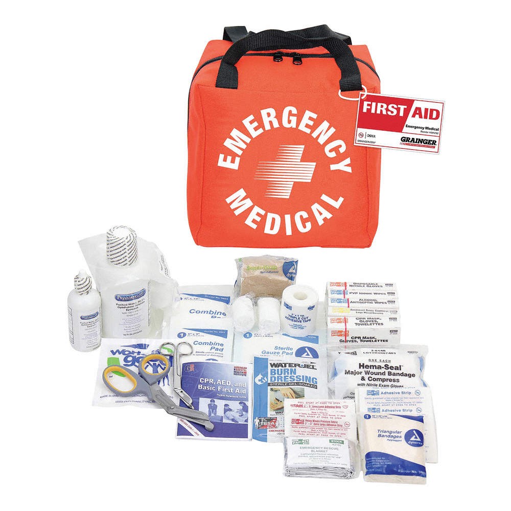 GRAINGER APPROVED 54596 Emergency Medical Kit,10 People 39N792