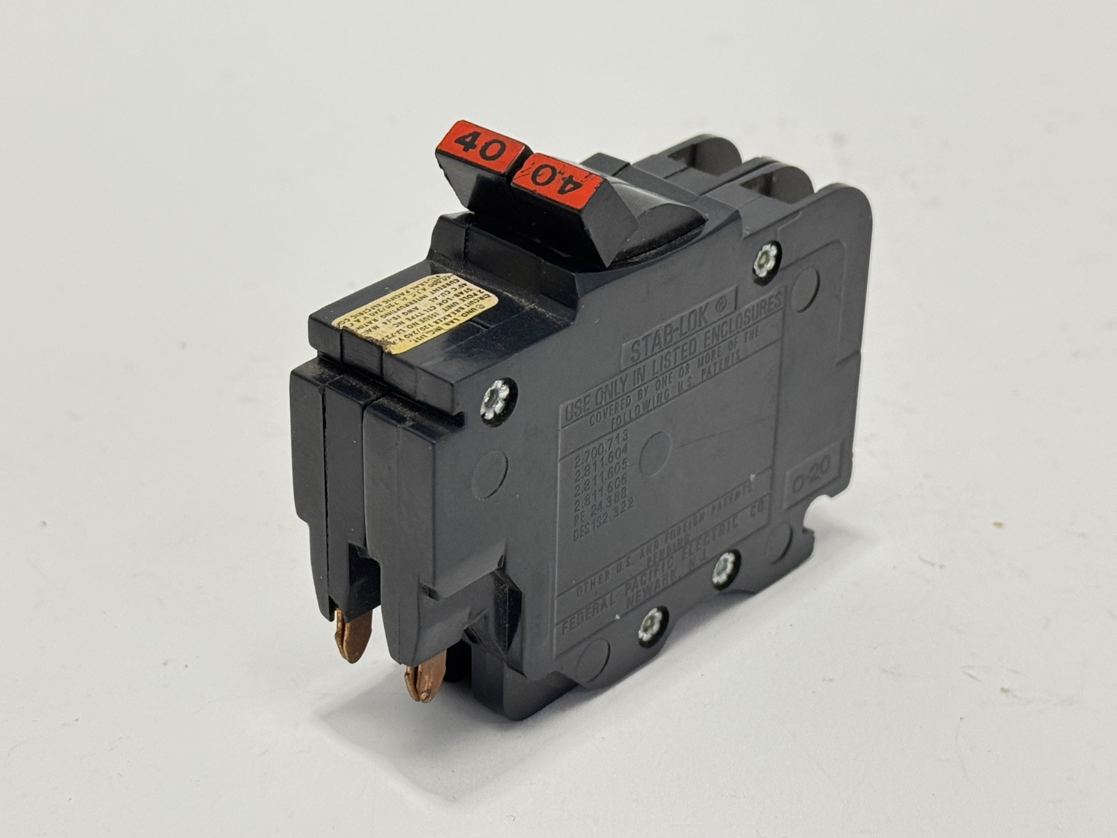 Federal Pacific Electric NC240 2 Pole 40 Amp 120v Stab-Lok Circuit Breaker