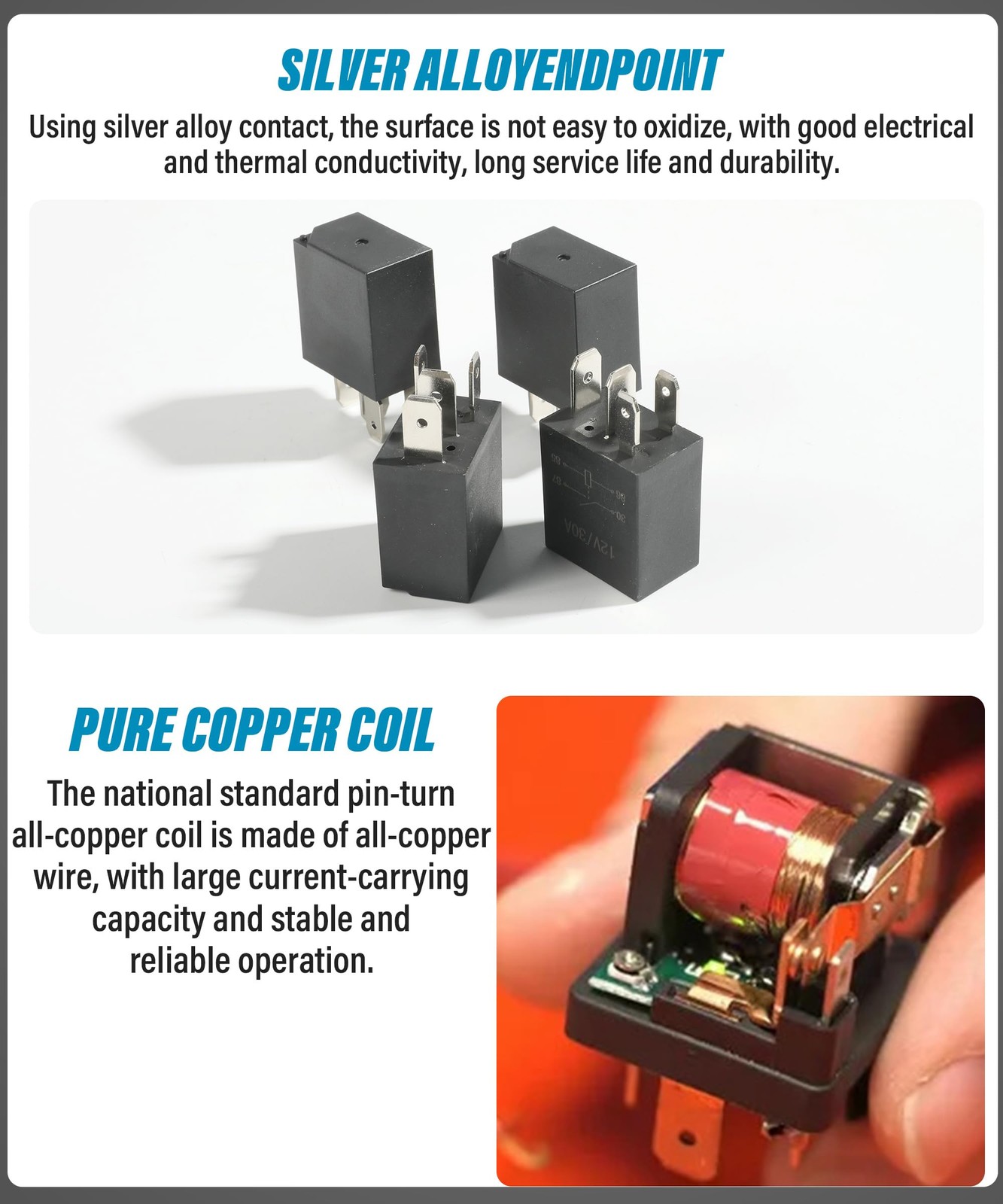 4 Packs 30A Starter Relay,4 Pin 12V,Multi-Purpose Automotive Relay,Automotive