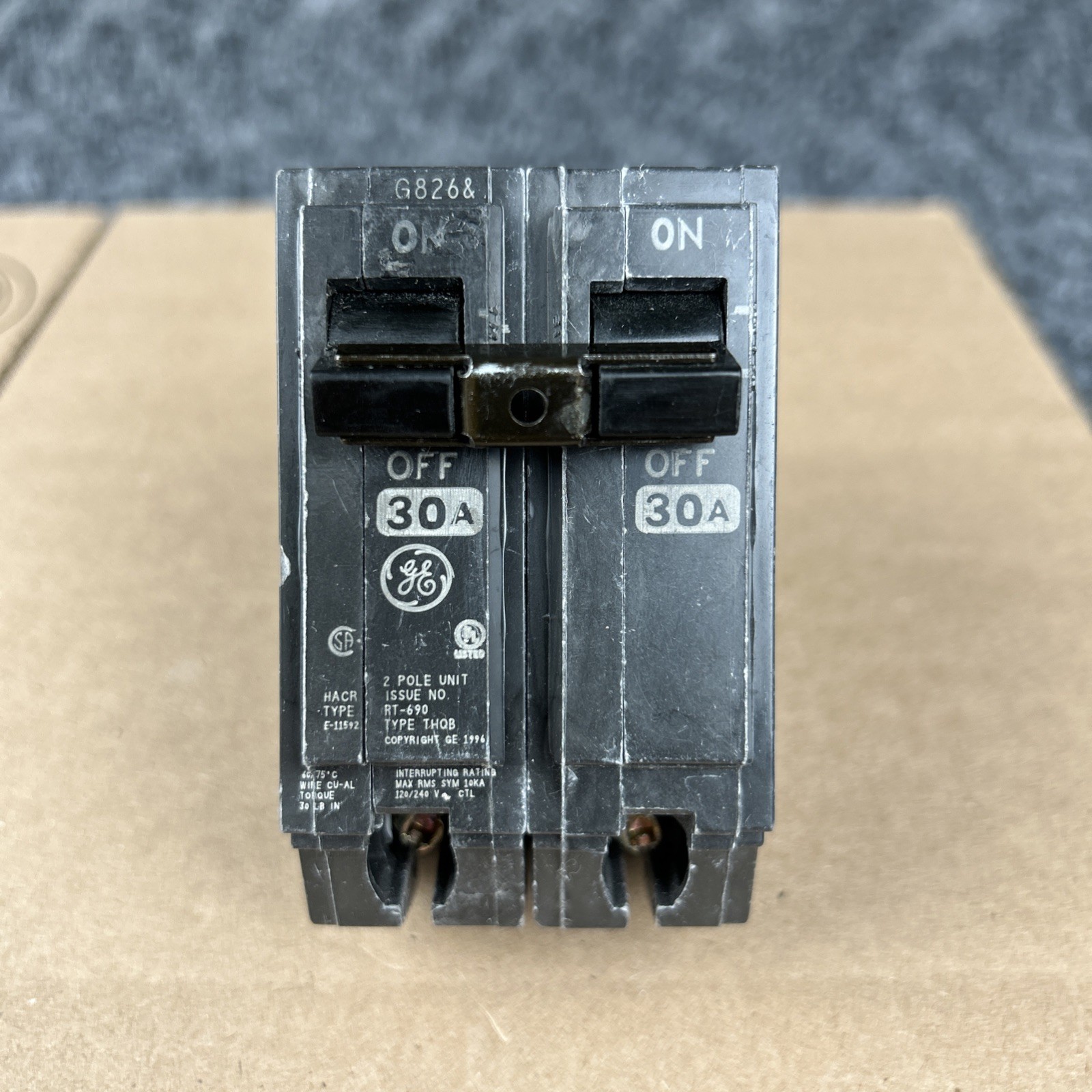 GE THQB2130, 30 Amp, 240 Volt, 2 Pole, Bolt-On Circuit Breaker