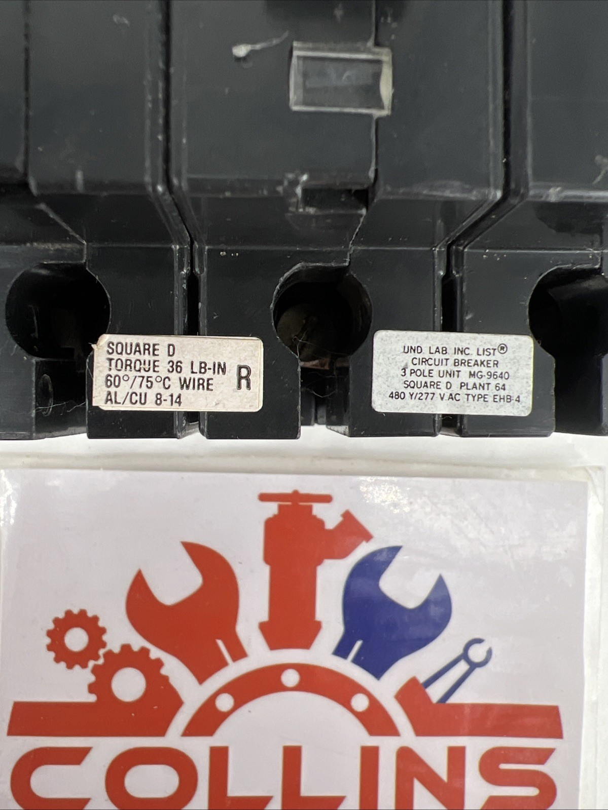 Square D EHB34030 Circuit Breaker, 30A, 480Y/277V, 3 Poles, 3 Phase,Bolt-On, USA