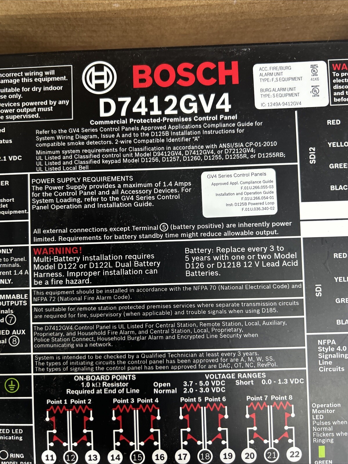Bosch D7412GV4 Alarm Control Communicator READ